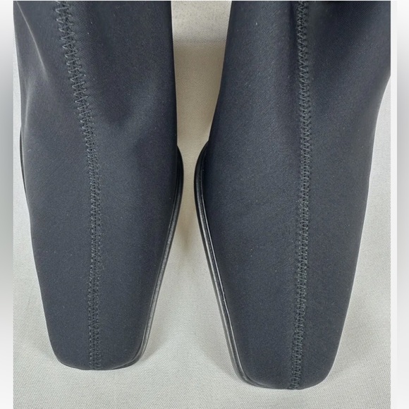 Stuart Weitzman Black Microfiber Fabric Stretch Boots size 8.5 - Picture 11 of 12